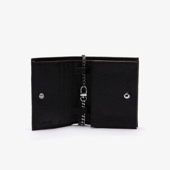 Lacoste Croco Crew Grained Leather Phone Wallet Dámské - Peněženka Černé | CZ-JCLYXP